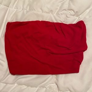 Better Be red strapless crop top